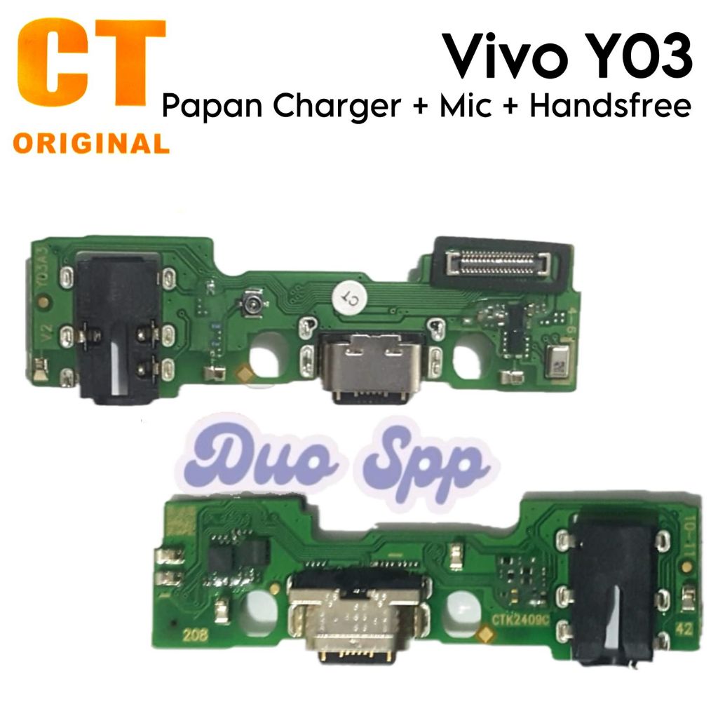 Papan Konektor PCB Charger Mic + Handsfree Vivo Y03 - Flexible Flexibel Fleksibel Fleksible Konektor