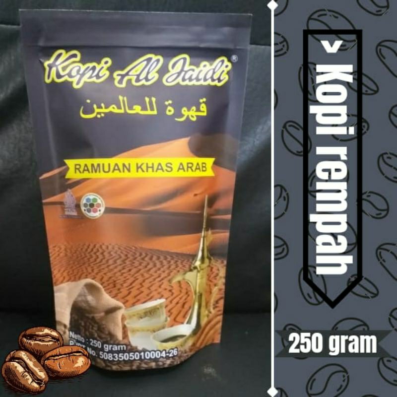 

Kopi BUBUK Rempah | Kopi BUBUK Jahe ASLI Al Jaidi Kemasan 250 Gram