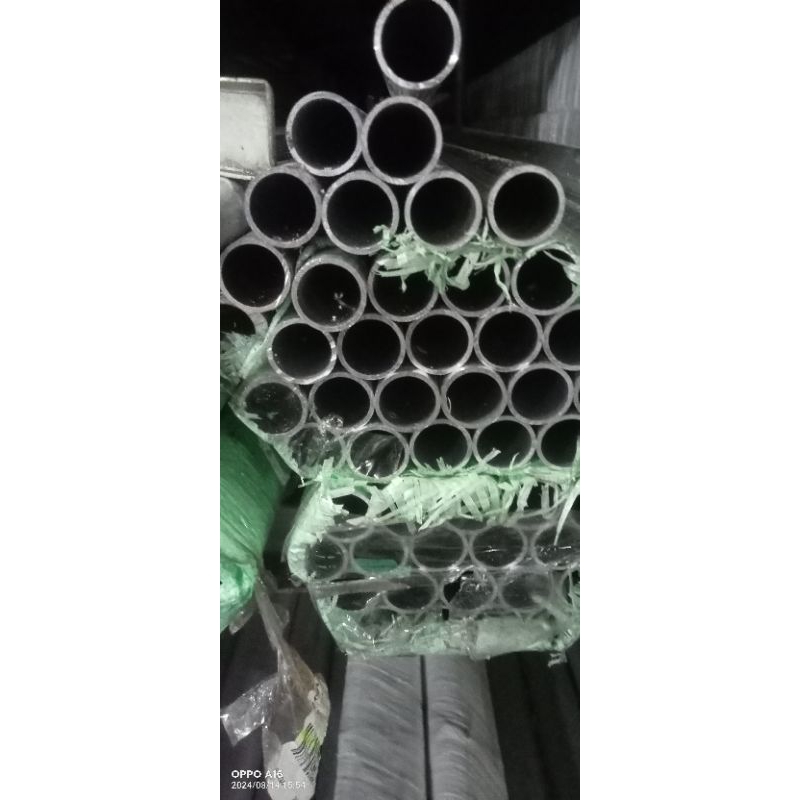 pipa Alumunium od19mmxid16mm tebal 1,5mm panjang 10cm