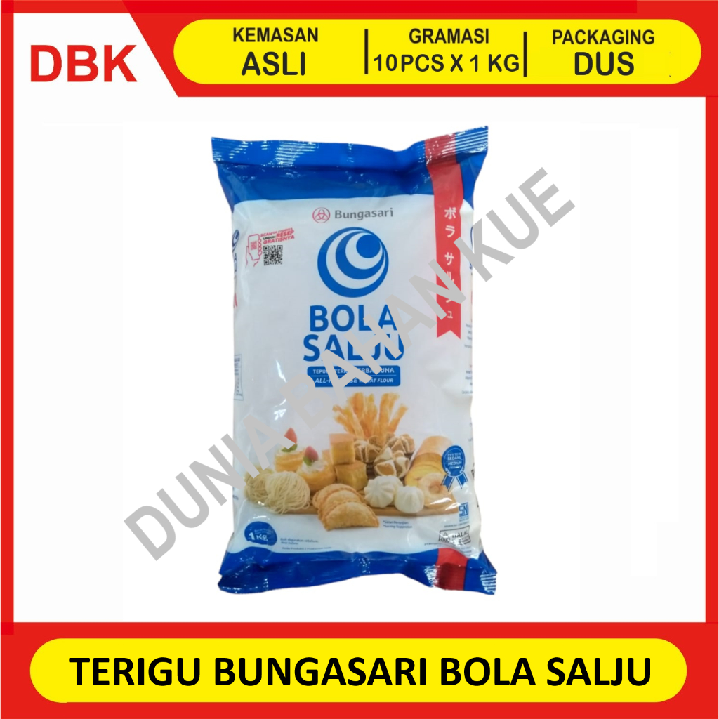 

TEPUNG TERIGU BOLA SALJU BUNGASARI SERBAGUNA - 1 CTN 10 PCS