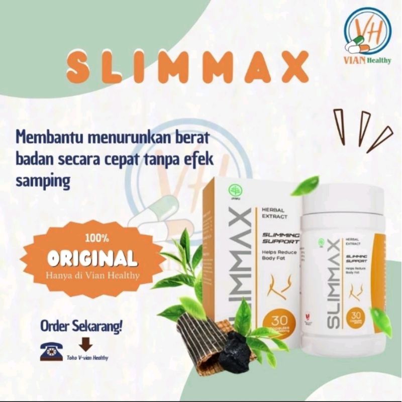 SLIMMAX Asli Original Obat Pelangsing Badan Diet Aman SLIMMAX Bpom