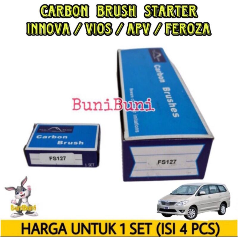 YTY CARBON BRUSH STARTER INNOVA FS 127 - Kul Cool Arang Dinamo Stater Mobil INNOVA / APV / VIOS /
