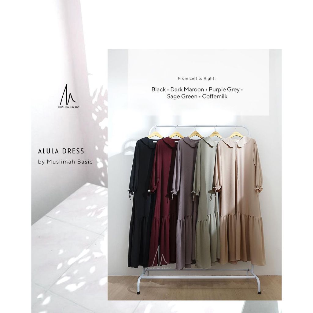 MUSLIMAH BASIC - Alula Dress Snowsheer - COFFEMILK