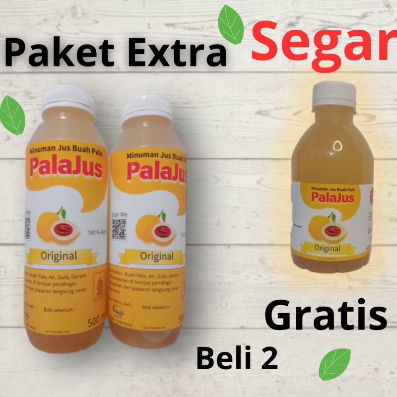 

PAKET EXTRA 2 Botol 500 ml + 1 Botol 250 ml Minuman Siap Minum JUS BUAH PALA TAASARI