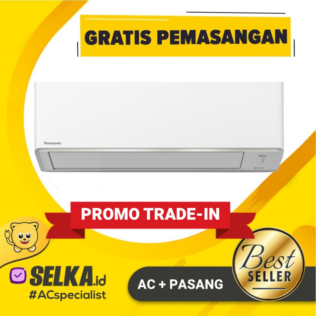 AC PANASONIC RU5AKJ + PASANG AC SPLIT 1/2 PK DELUXE INVERTER
