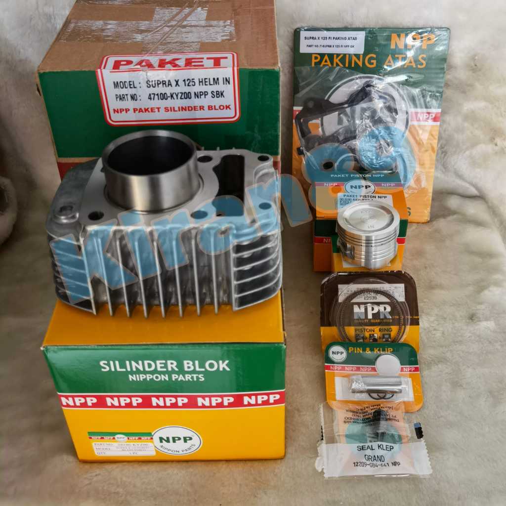 Blok Seher Boring Bilinder Supra X 125 Helm in PGM Fi Injeksi / Blade PGM FI Blade 125 + Paking Tops