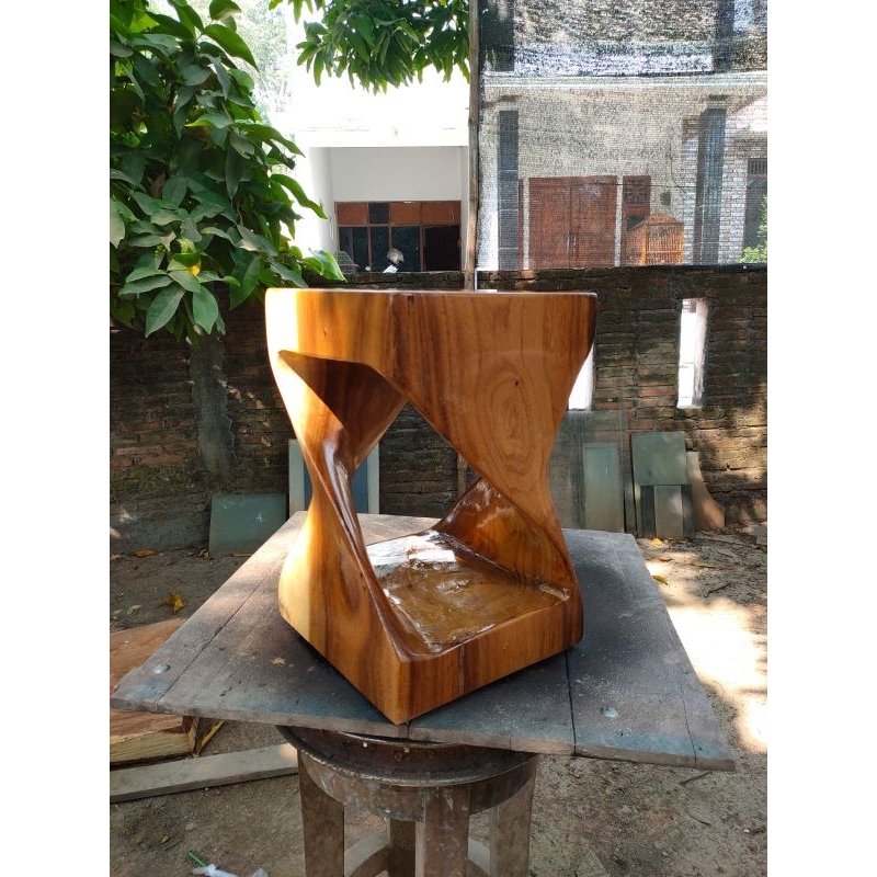 Stool Minimalis kayu suar trembesi