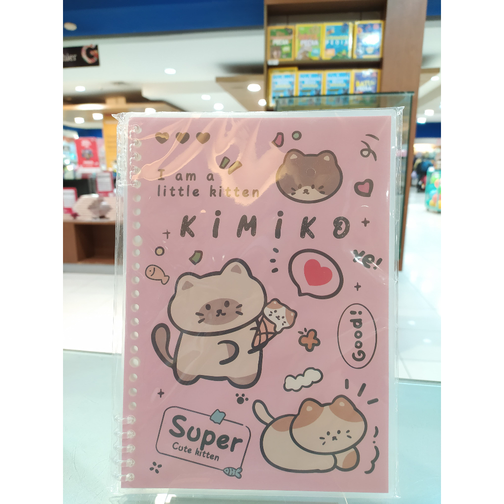 

Gramedia Mal Pekanabaru - (Original) Kako Kimiko Cat 10Ring Notebook B5 Pink