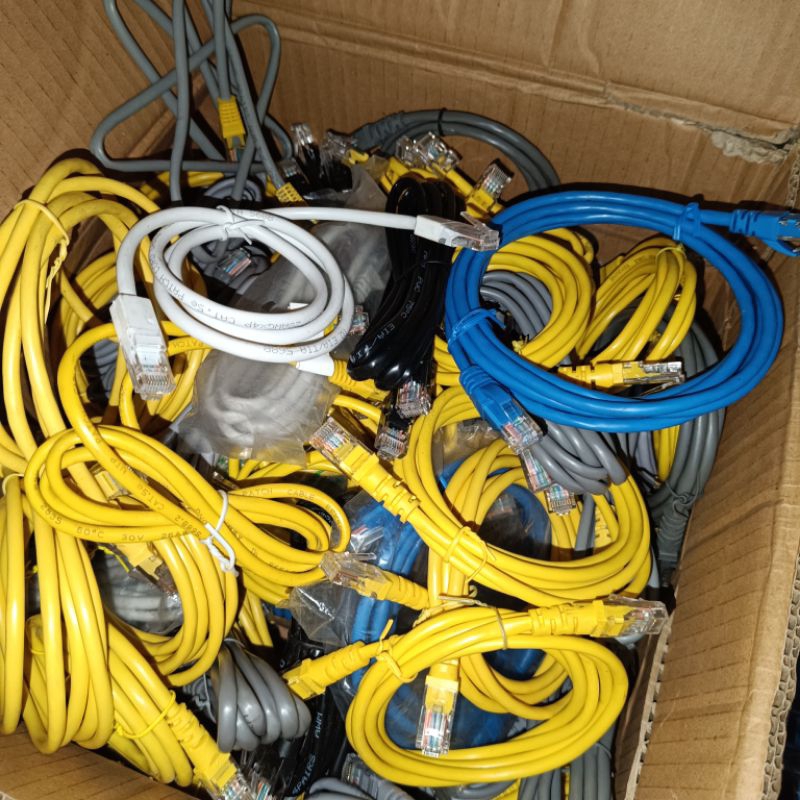 Kabel LAN Pabrikan 1-2 Meter 8 Pin Gigabit 1000Mbps
