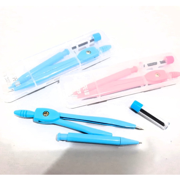 

GROSIR Harga Grosir 1LUSIN12PCS Jangka Besi Warna Plus isi pensil DCS39