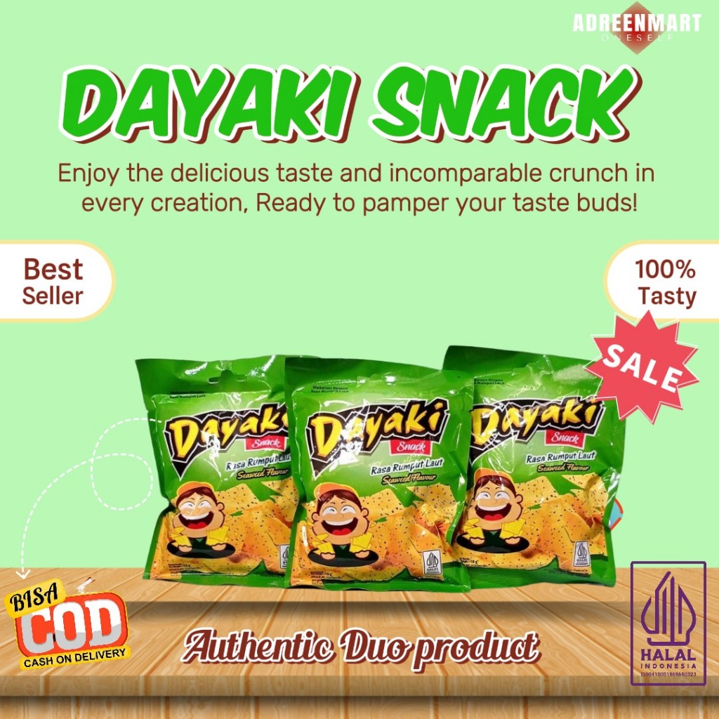 

DAYAKI SNACK RASA RUMPUT LAUT 18 gr