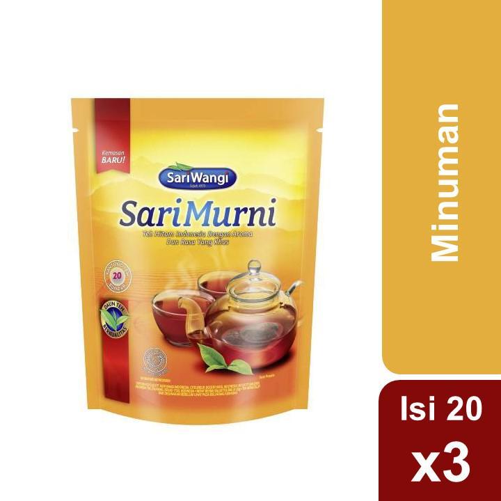 

[ Paket Isi 3 ] Sarimurni Teh Kantong Bundar Isi 20 36G Triple Pack