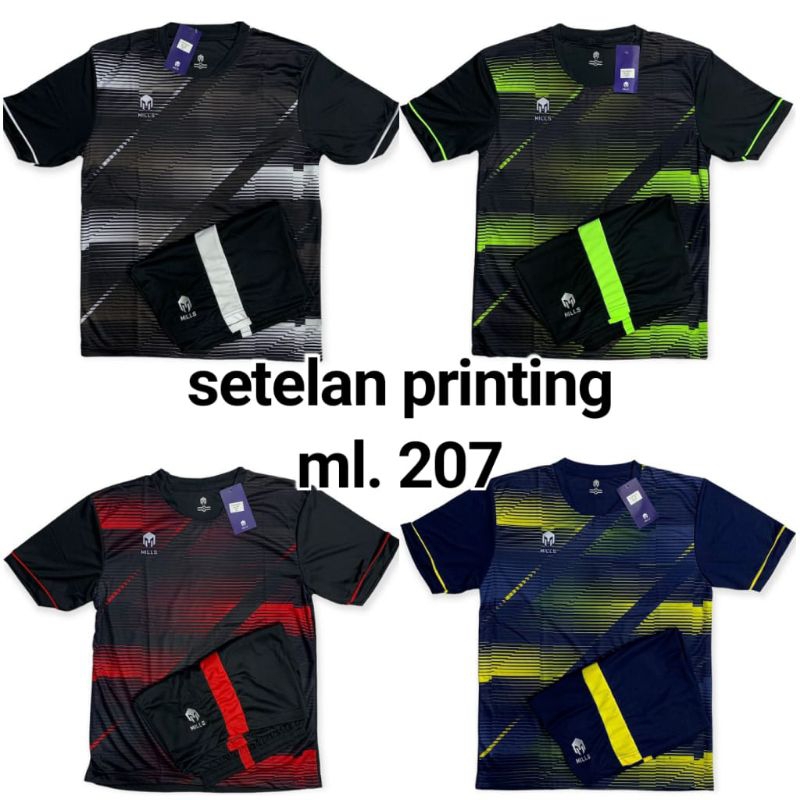 ML 207 Setelan Jersey  Bola Futsal Printing |Setelan Futsal Dewasa Premium |Setelan Bola Printing Ko