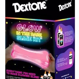 Kualitas Oke Dextone Slime Kit Glow In The Dark  Pink