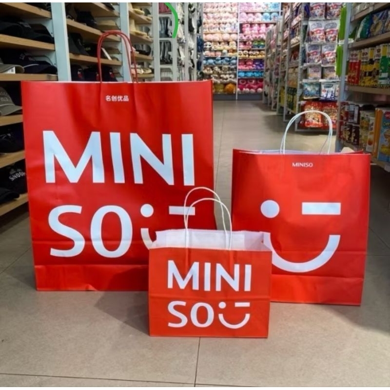 

Official BALI MINISO Paper Bag Miniso Tas Belanja Miniso Original Kantong Belanja