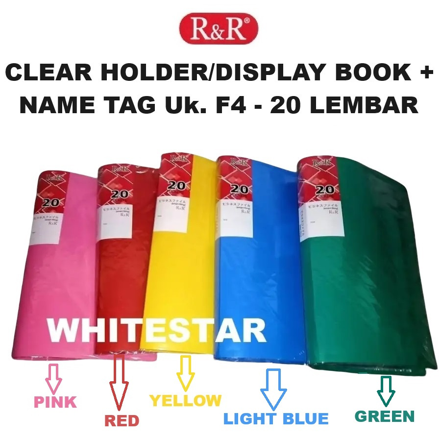 

map clear holder r&r 20 lembar folio F4 document keeper / display book