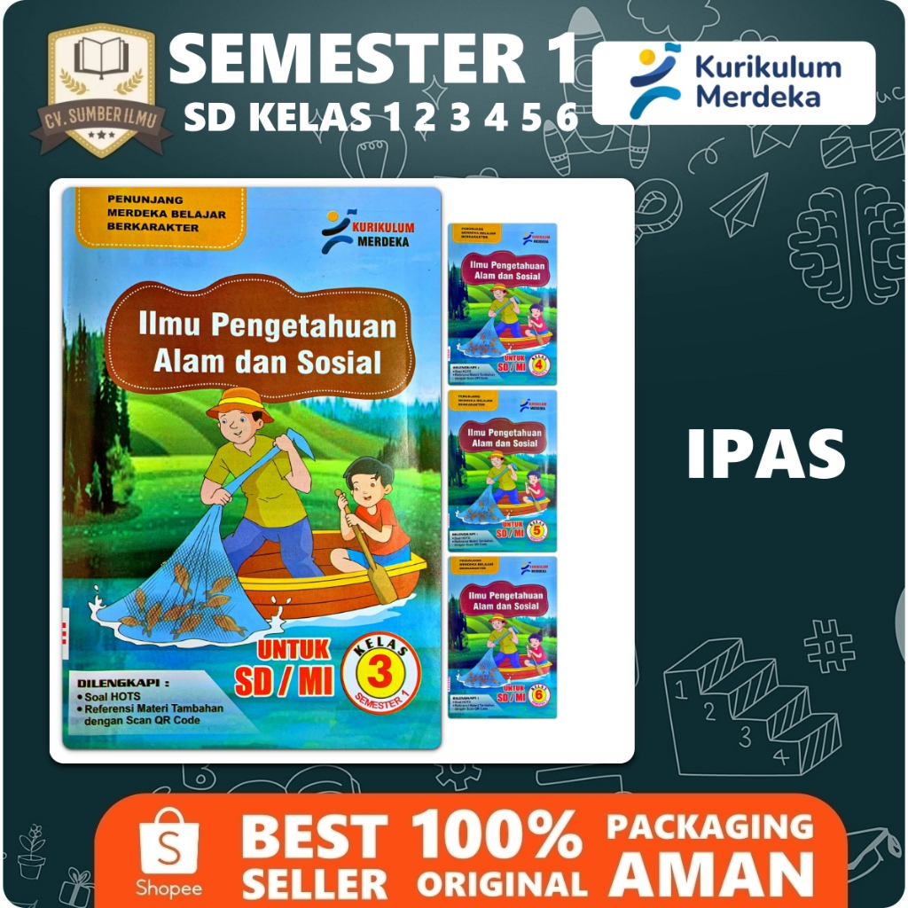 LKS IPAS SD KELAS 3 4 5 6 SEMESTER 1 KURIKULUM MERDEKA | PUTRA ANGKASA