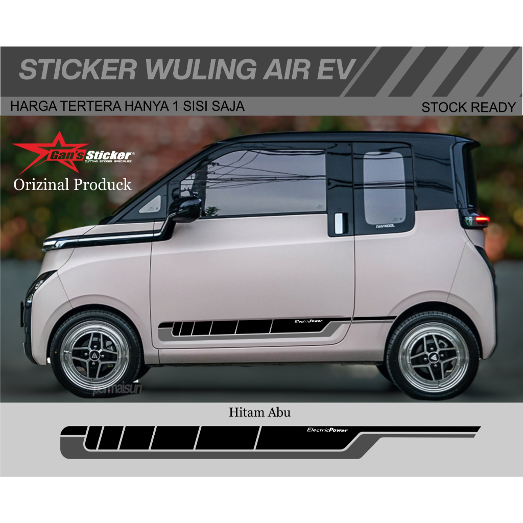STICKER WULING AIR EV AKSESORIS WULING AIR EV STICKER MOBIL LISTRIK WULING AIR EV