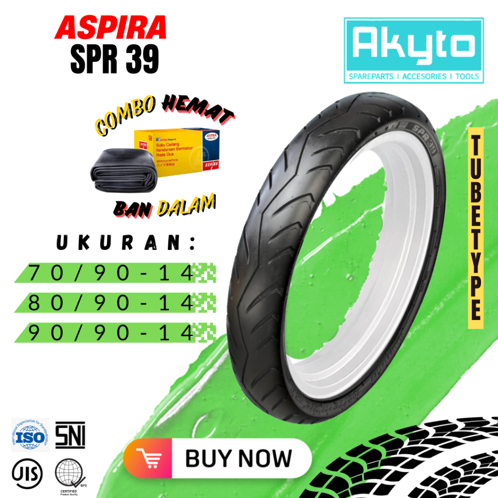 BAN ASPIRA SPR 39 / BAN TUBETYPE (NON TUBELESS) BAN MOTOR RING 14 / BAN R14 /BAN DAILY / BAN LUAR / 