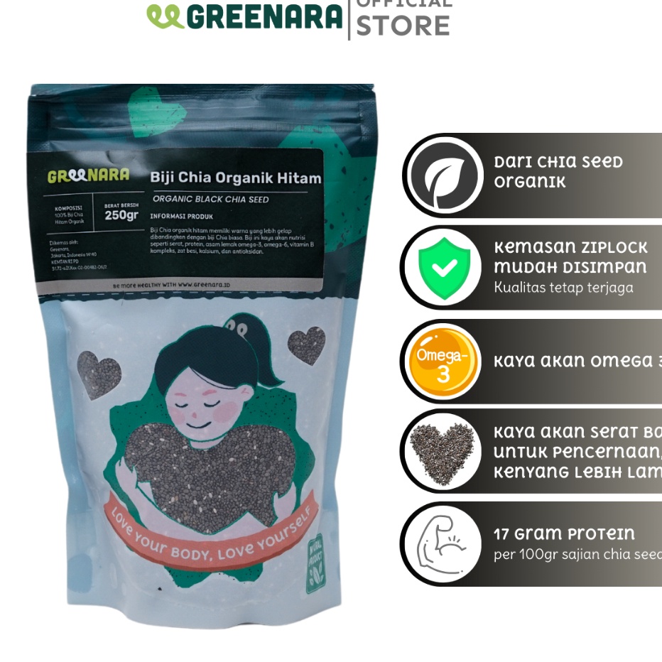 

SPESIAL DISKON Greenara Biji Chia Hitam 25gr Black Chia Seed