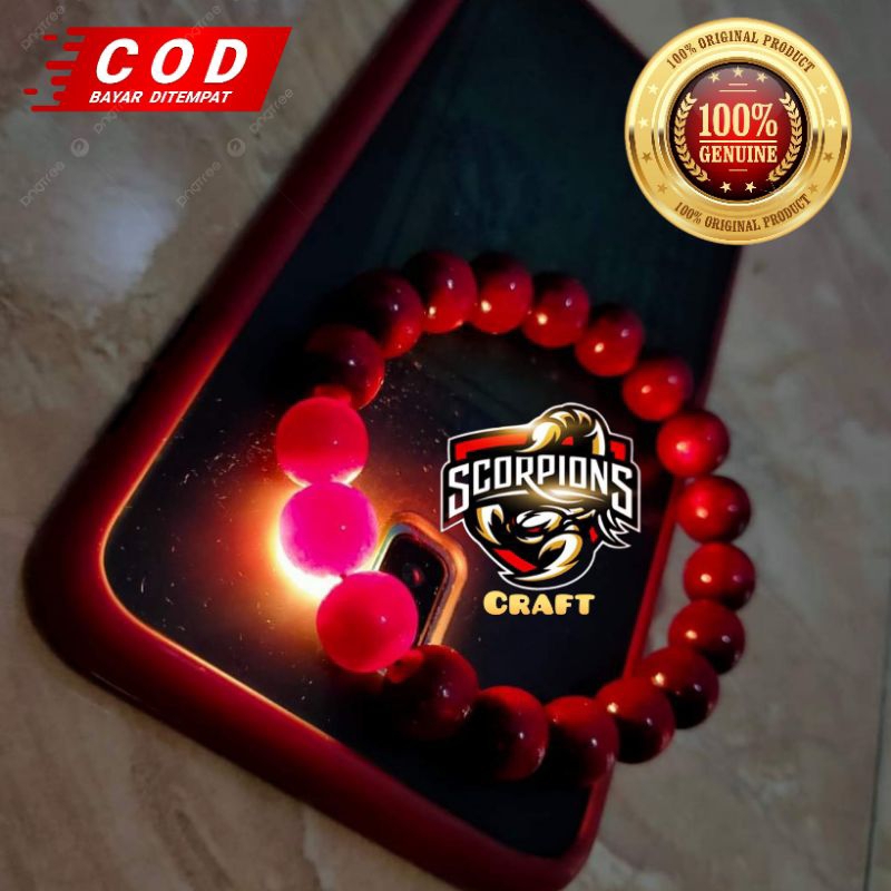 GELANG YUSER AKAR BAHAR ASLI TALI ARUS MERAH DELIMA ORIGINAL