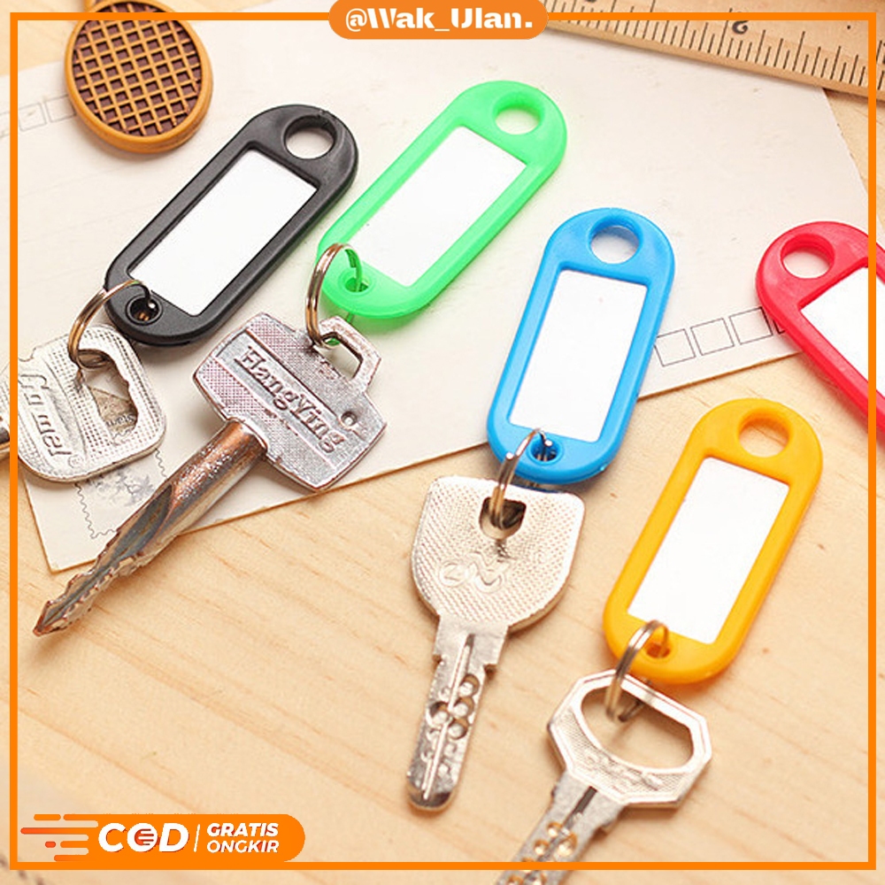 Tag Gantungan Kunci Label Nama / Keychain Ring Name Tag / Gantungan Kunci Plastik Label Nama / Ganci