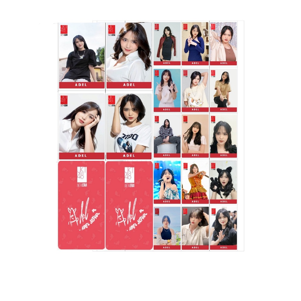{ 25PC FULL ADEL } PREMIUM PHOTOCARD ADA TTD DIBALIKNYA BELI YANG 2SISI LAMINASI JKT48 PERSONIL KPOP
