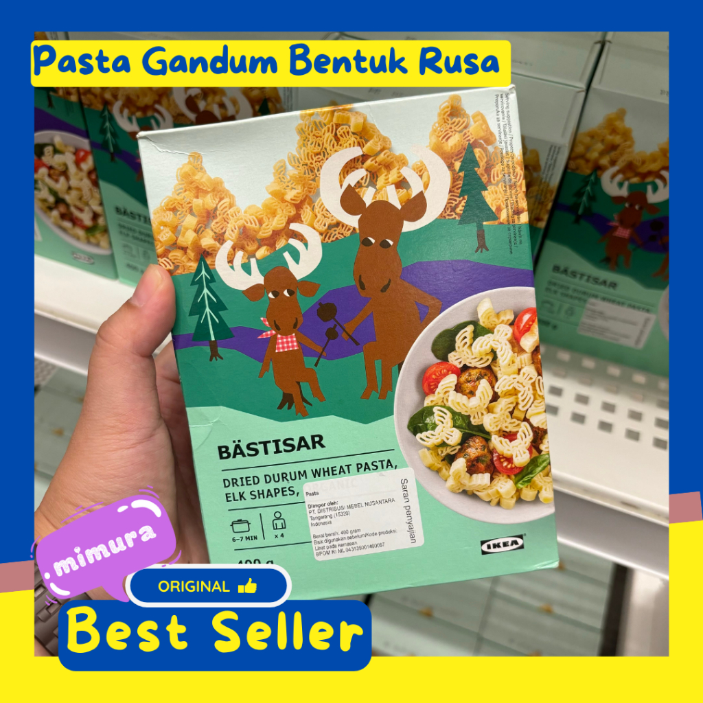 

Pasta Makaroni Gandum Organik IKE4 Bentuk Rusa Elf