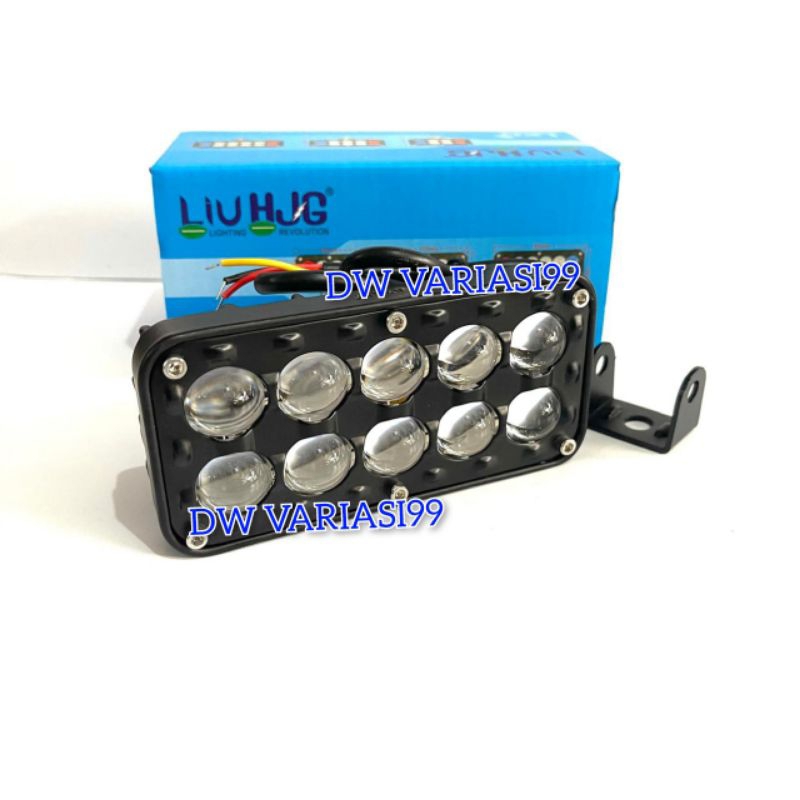 Lampu Tembak Laser LED 10 Mata Plus Devil Merah Biru 30watt Liu HJG