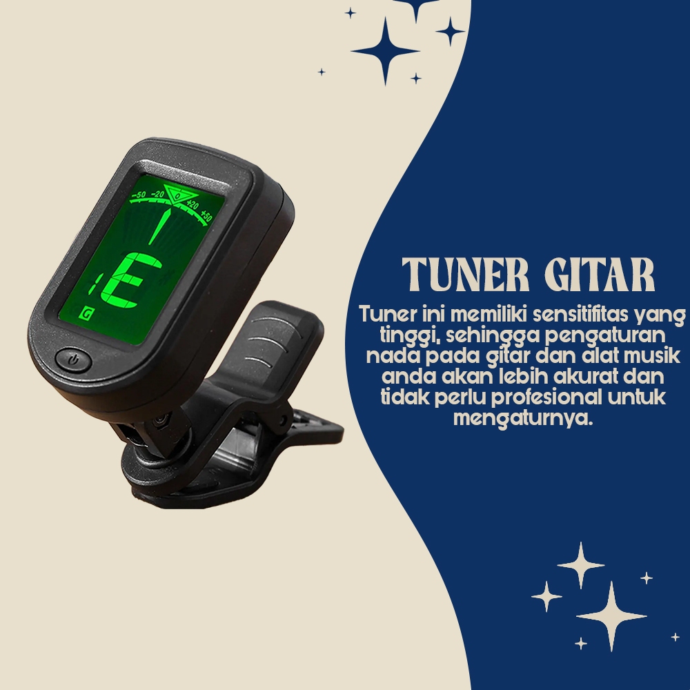 Tuner gitar akustik , ukulele , bass akustik