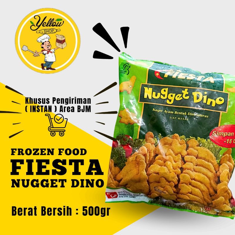 

FIESTA NUGGET DINO 500GR / NUGGER AYAM BENTUK DINO FROZEN FOOD