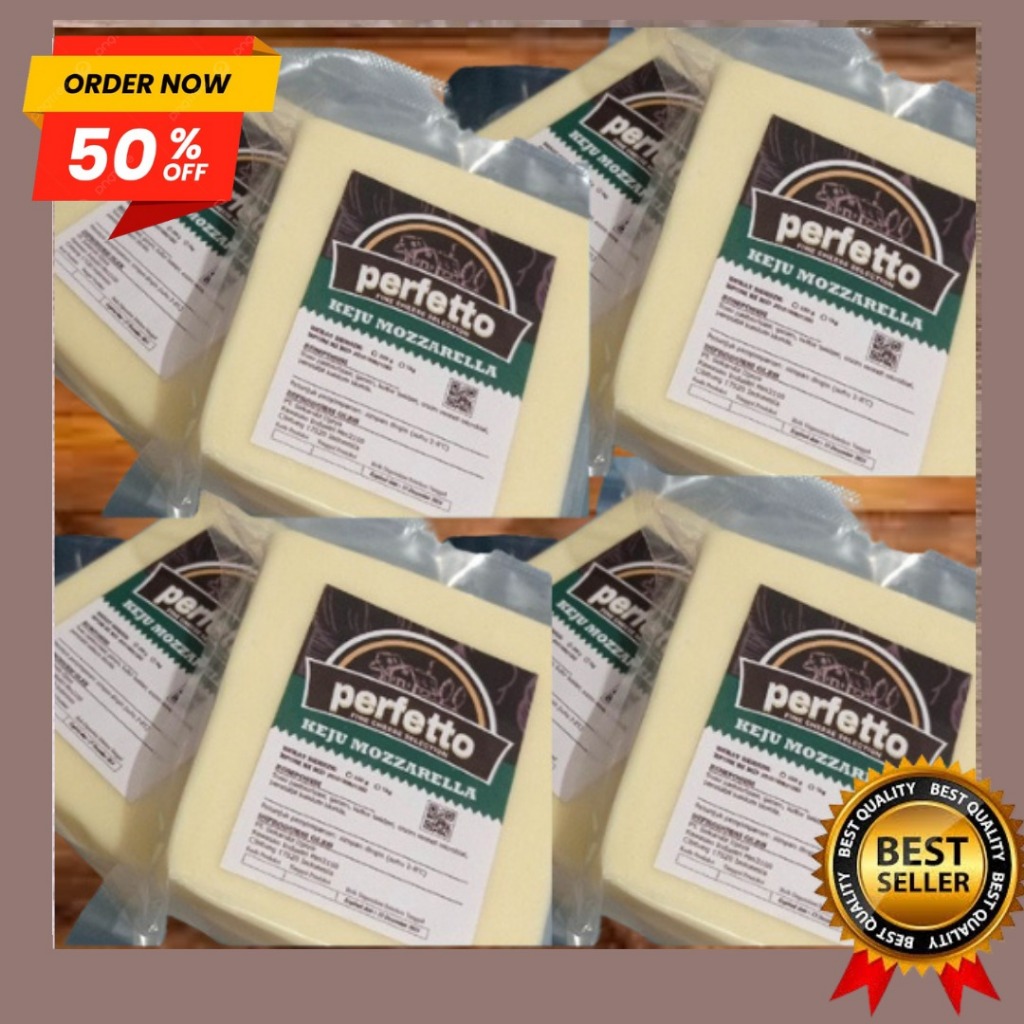 

Mozarella Perfetto Murah 1 Kg Asli Import / Mozarella Perfetto 1 Kg Halal / Mozarella Best Seller Untuk Corndog