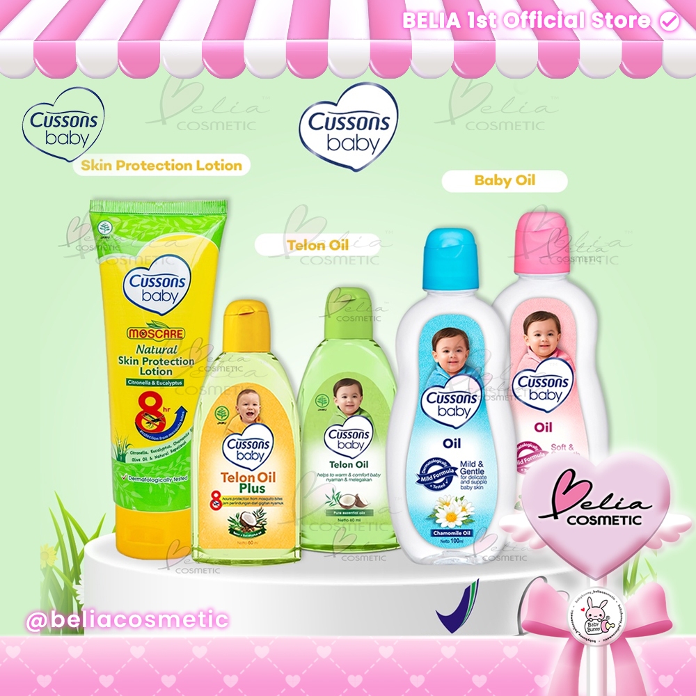 ❤ BELIA ❤ Cussons Baby Telon Oil | Telon Oil Plus | Baby Oil | Moscare Skin Protection - Losion Bayi