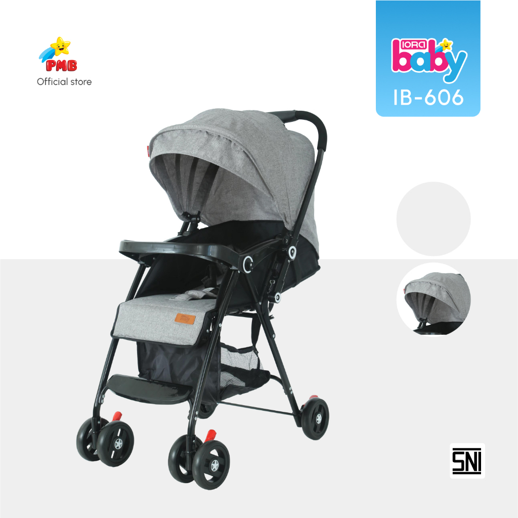 BABY STROLLER BABY MULTIFUNGSI BISA BOLAK BALIK ADA KANOPY | KERETA SORONG BAYI IB-606