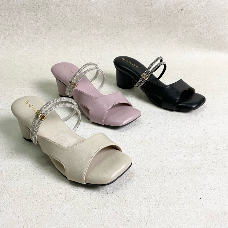 Wishlist Sandal Heels Wanita Permata 5cm Greta