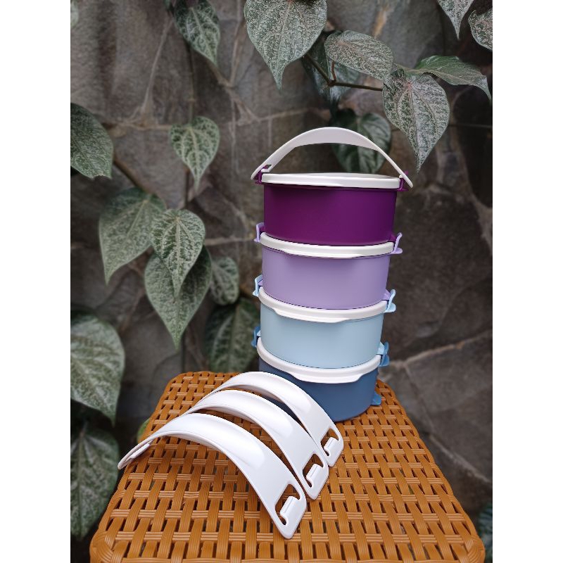 FUN CTG 4 SUSUN + HANDLE (4) TUPPERWARE/ Rantang Promo
