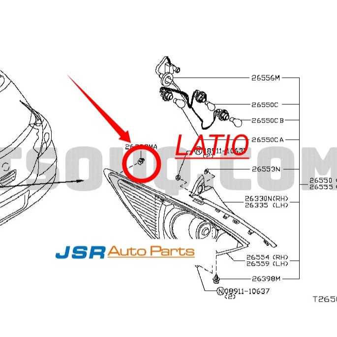 klip Lampu belakang Nissan Xtrail T32 teana J32 Latio