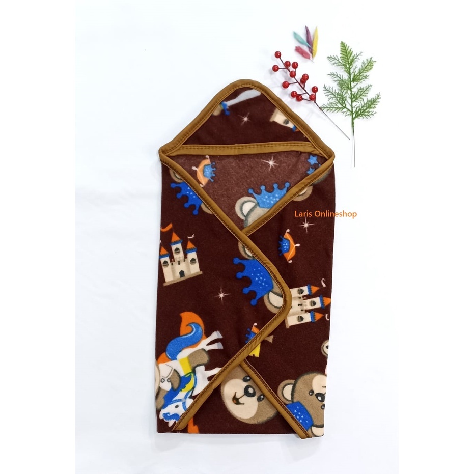 Cuci Gudang  Selimut Bayi Topi Bulu King Bear/ Selimut Bayi Topi / Perlengkapan Bayi / Selimut