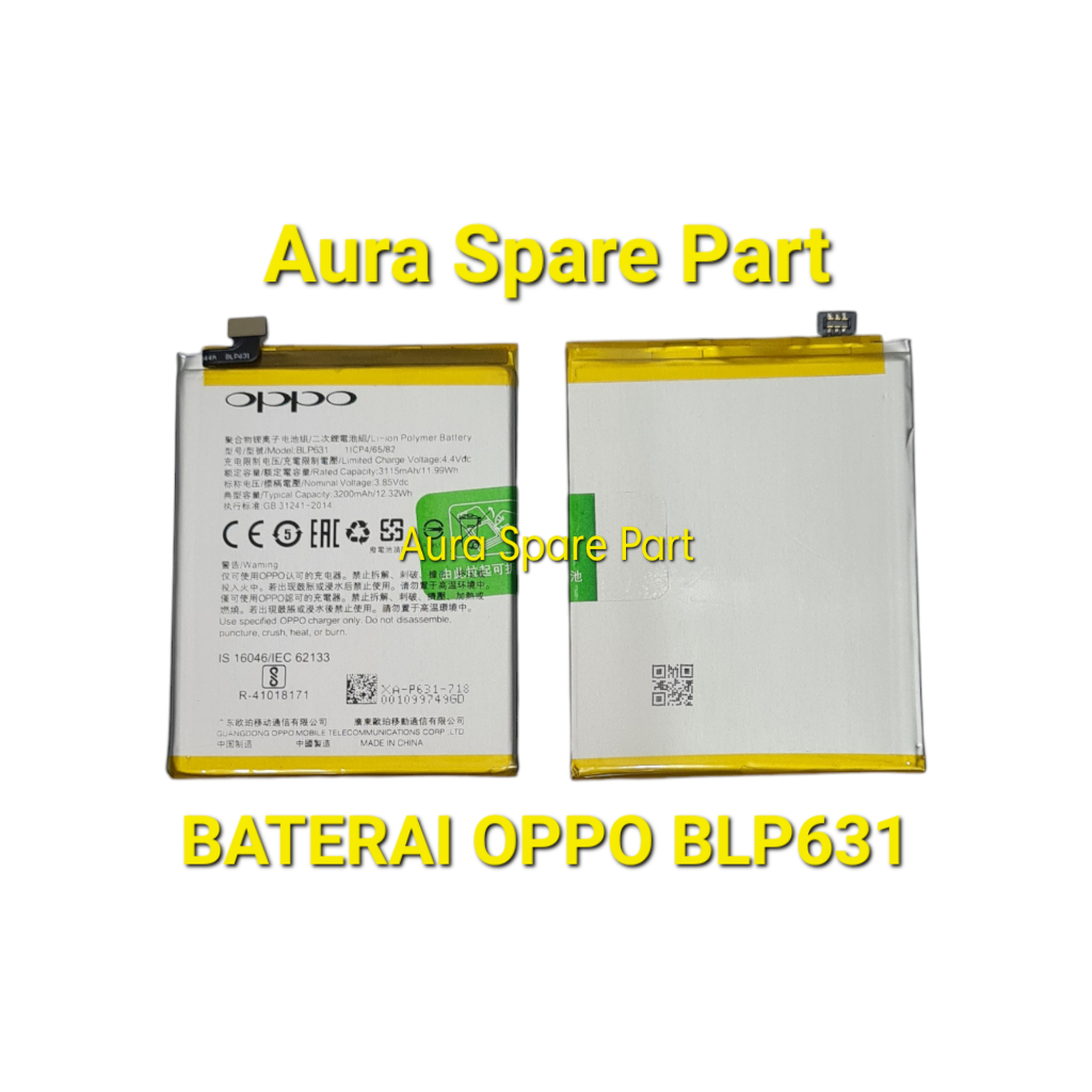 BATERAI OPPO F3 F5 F5 YOUTH BLP631ORIGINAL NEW