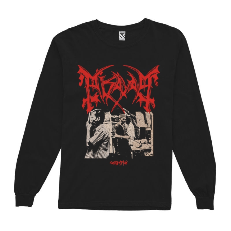 Zerotwentytwo Longsleeve Mayhem Black | Kaos Lengan Panjang Mayhem Hitam Pria Parodi Plesetan Lucu