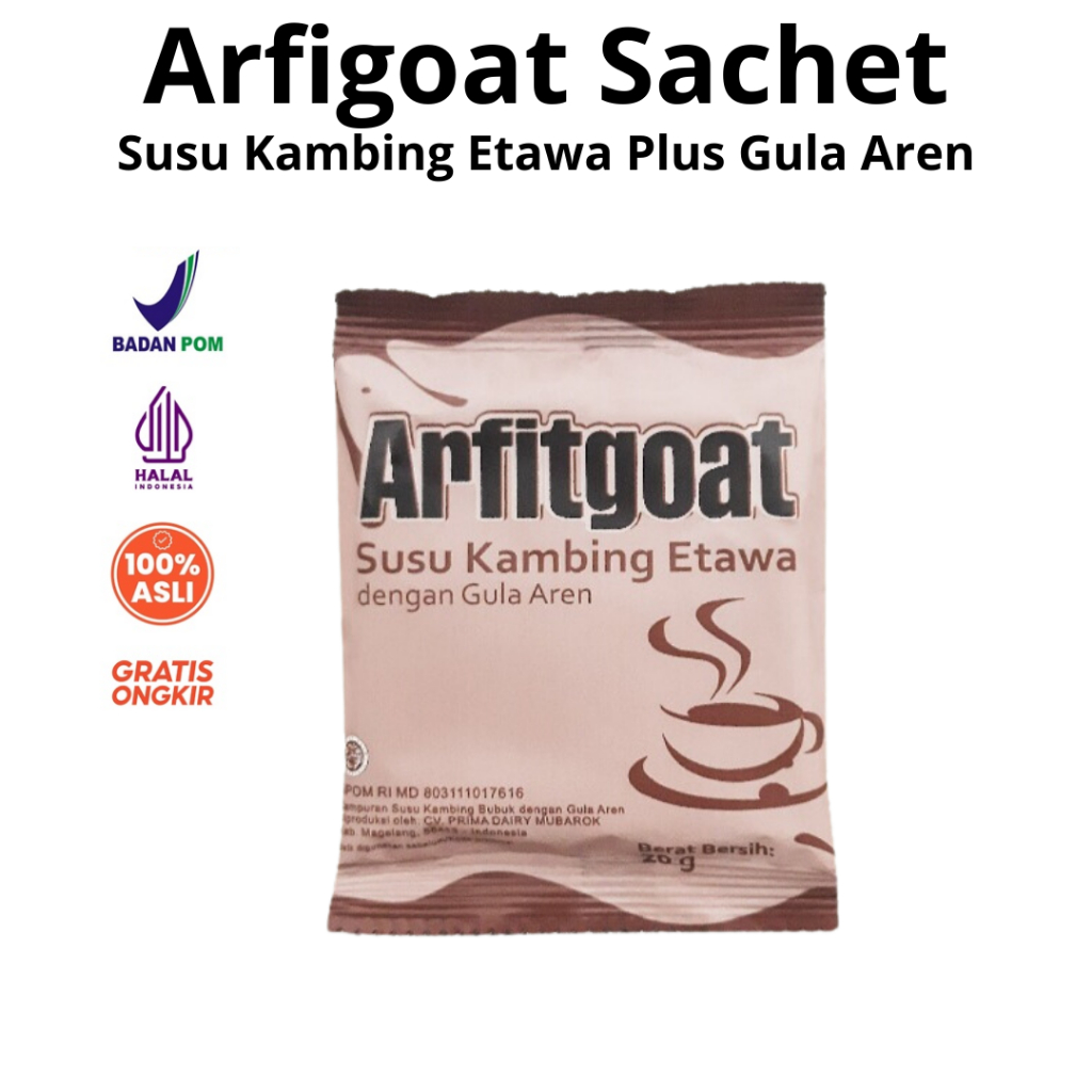 

Arfitgoat Susu Kambing Etawa 80% Bubuk Plus Gula Aren Asli Original BPOM