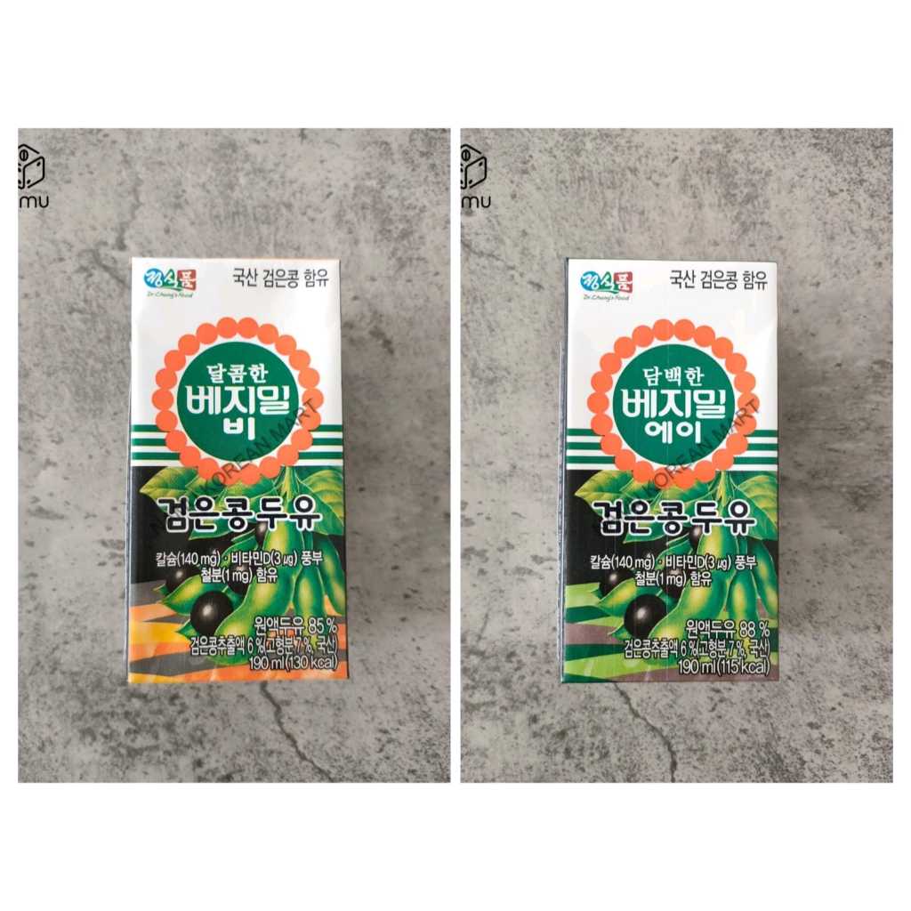 

Vegemil Plain A Blackbean Soymilk 190ml / Sweet B Blackbean Soymilk / Minuman Sari Kedelai / Susu Kedelai Korea / Sari Kedelai Korea