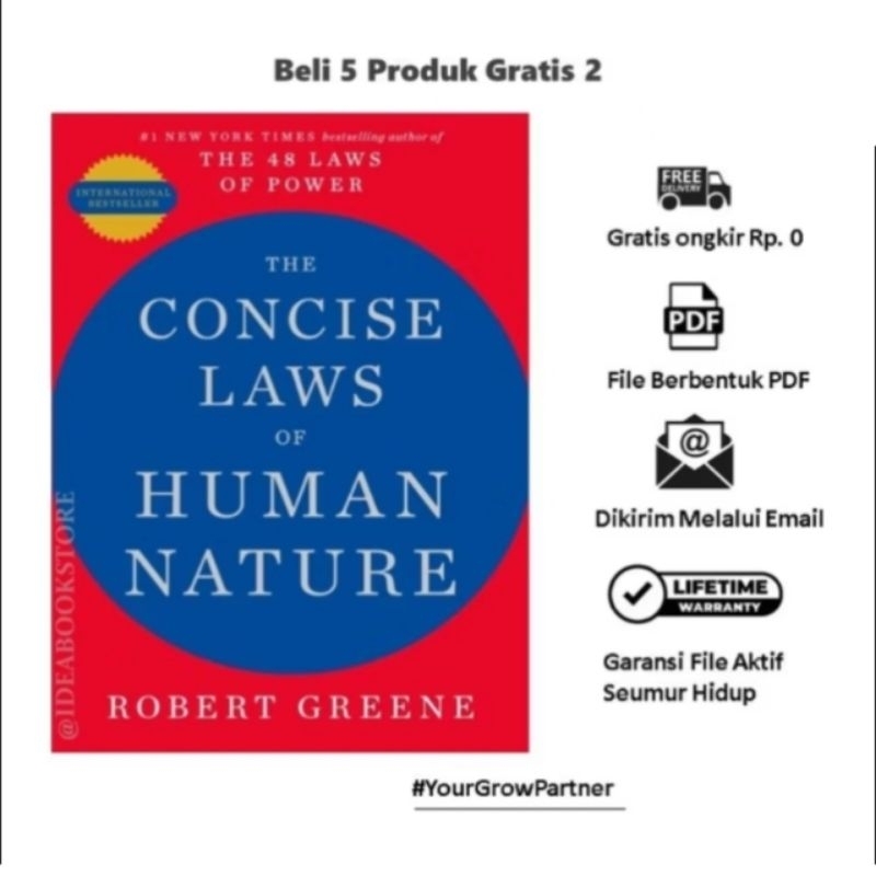 (TYU005) THE CONCISE LAWS OF HUMAN NATURE ( Robert greene )