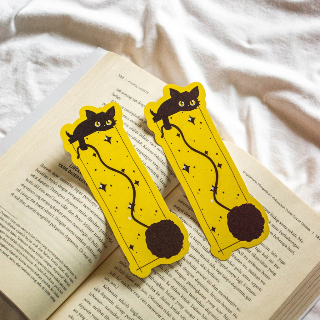 

Pembatas Buku Kertas Kucing Hitam Besar Cat Paper Bookmark Lucu Classic