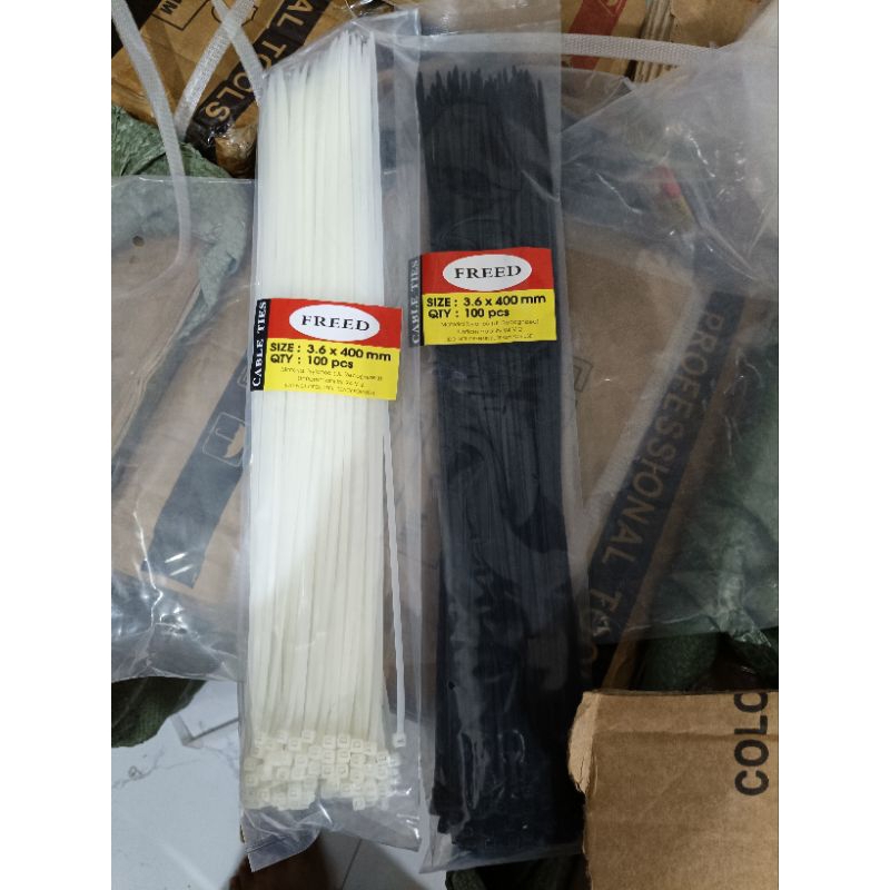 kabel Ties 40cm tali Ties 40 cm 1pack kabel Ties hitam putih panjang 40cm