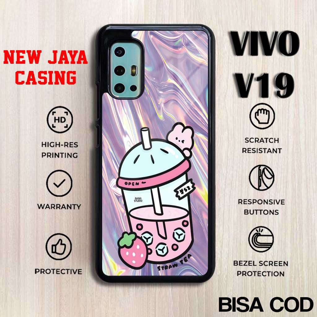 Casing Hologram Vivo V19 Cute Boba Hardcase Softcase Glossy Case Vivo V19 Terlaris Kesing Hologram T