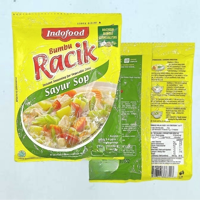 

Indofood Bumbu Racik Sayur Sop Instant 20gr