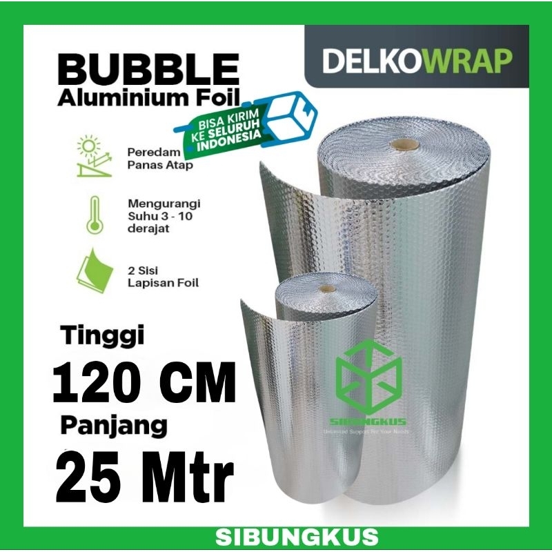 

ALUMINIUM FOIL INSULASI ATAP GENTENG TEMBOK PEREDAM PANAS SUARA 120X25