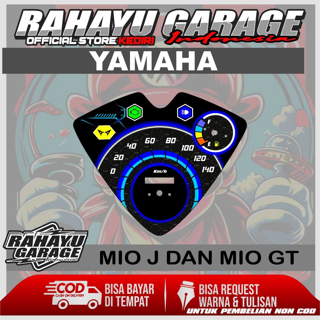 PAPAN SPEEDOMETER CUSTOM YAMAHA MIO J DAN MIO GT