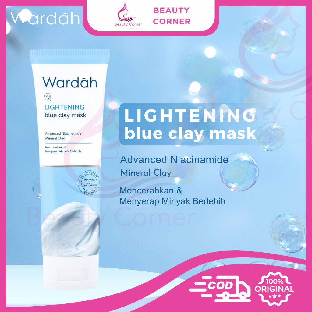Wardah Lightening Blue Clay Mask 50 ml
